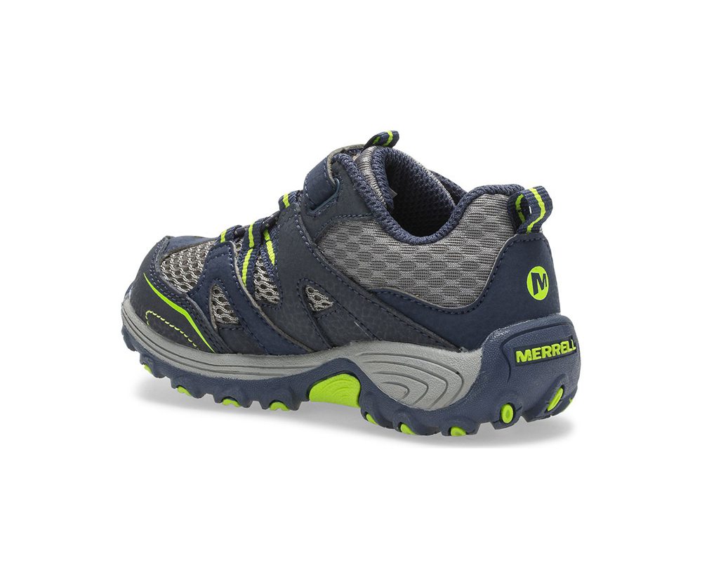 Buty Trekkingowe Merrell Dziecięce Granatowe/Zielone - Trail Chaser Jr. - 947362-FTQ